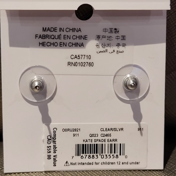 Kate Spade Clear Flower Studs - Picture 5 of 6